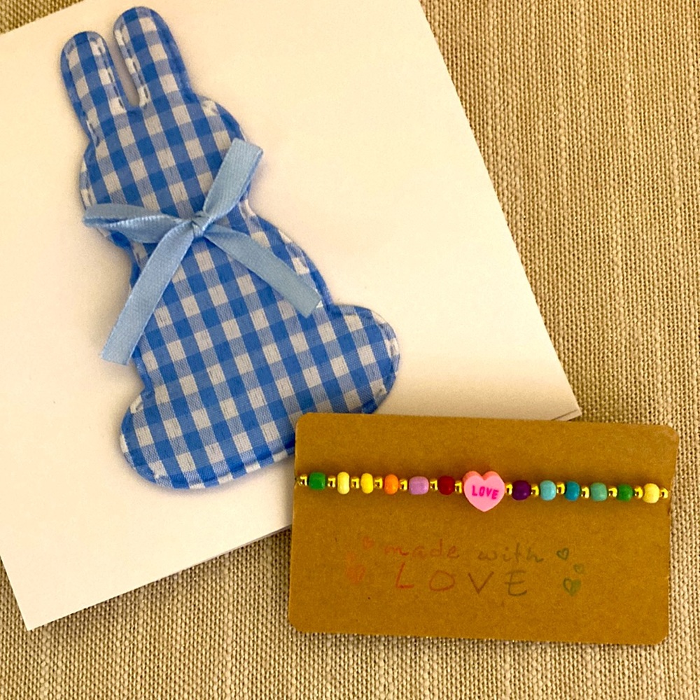 New Super Cute Boho Rainbow Candy Heart Love Surfer Bracelet